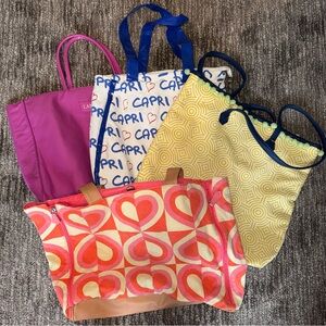 Colorful Women's Tote Bag Collection Travel Storage Carry On Overnight Bag